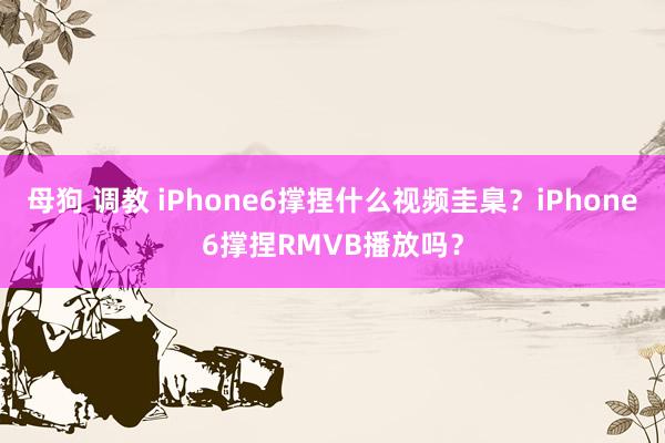 母狗 调教 iPhone6撑捏什么视频圭臬？iPhone6撑捏RMVB播放吗？