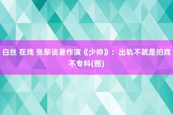 白丝 在线 张黎谈著作演《少帅》：出轨不就是拍戏不专科(图)